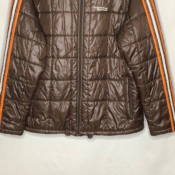 Adidas Original Sport Y2K Brown Quilted Puffer Jacket Men’s Size XL - Picture 4 of 16